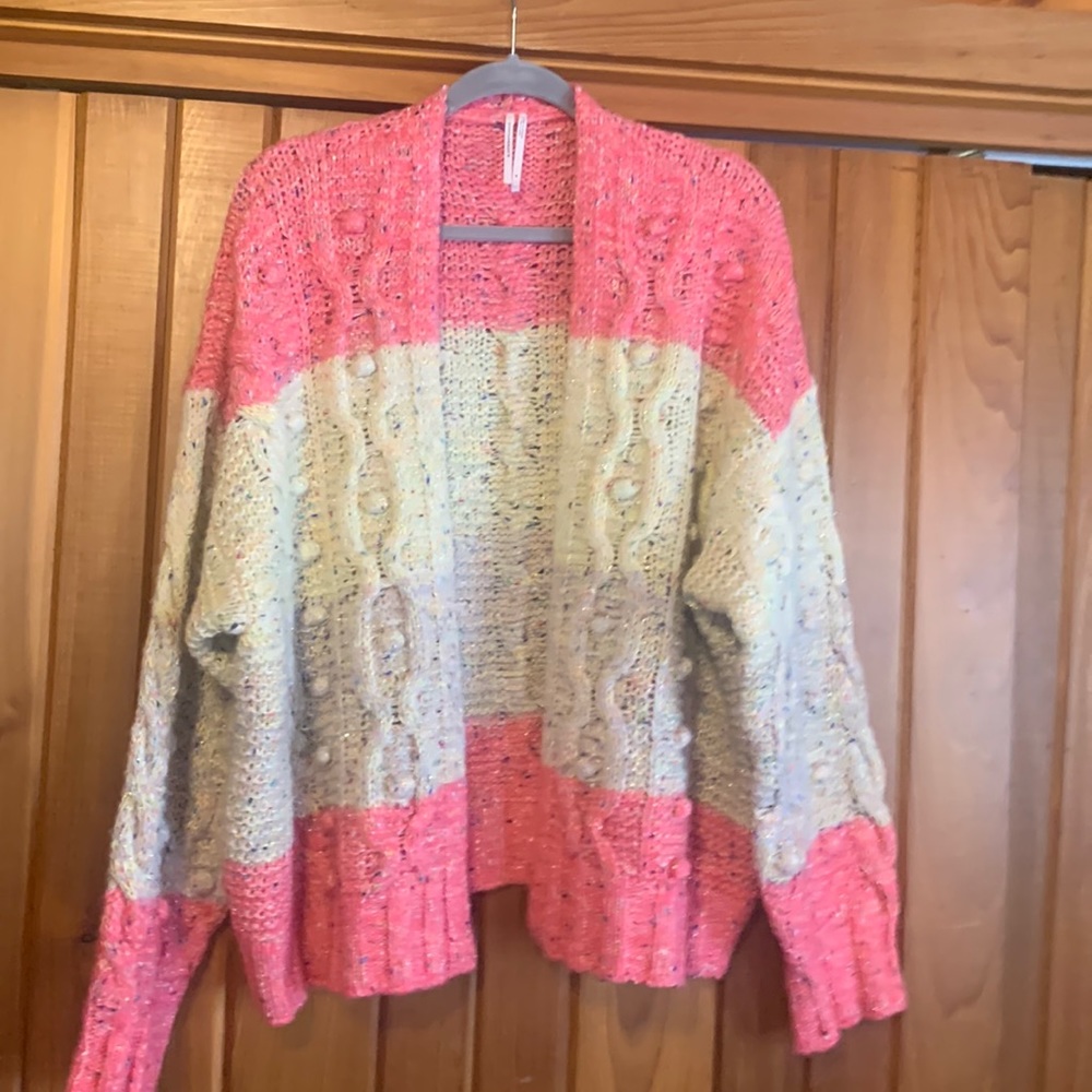 Anthropologie Ombré Spun Bobble Cardigan Sweater. 3X
